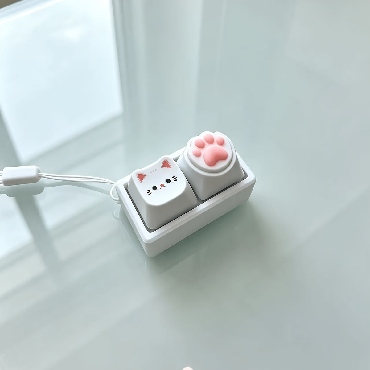 Cat Keyboard Keychain